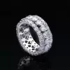 Heart Cut White Sapphire Eternity Ring