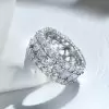 Heart Cut White Sapphire Eternity Ring