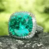 12ct Halo Cushion Cut Classic Paved Ring