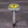 12ct Halo Cushion Cut Paved Ring