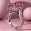 12ct Halo Cushion Cut Paved Ring