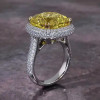 12ct Halo Cushion Cut Paved Ring