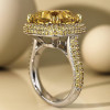 12ct Halo Cushion Cut Classic Paved Ring