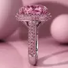 12ct Halo Cushion Cut Paved Ring