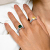 4.1ct Cushion Cut Twisted Engagement Ring