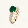 4.1ct Cushion Cut Twisted Engagement Ring