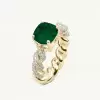 4.1ct Cushion Cut Twisted Engagement Ring