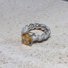 4.1ct Cushion Cut Twisted Engagement Ring