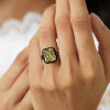 12ct Radiant Cut Yellow Sapphire Cocktail Ring