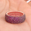 2.5ctw 8MM Five Row Paved Eternity Ring