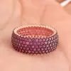 2.5ctw 8MM Five Row Paved Eternity Ring