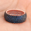 2.5ctw 8MM Five Row Paved Eternity Ring