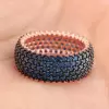 2.5ctw 8MM Five Row Paved Eternity Ring