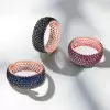 2.5ctw 8MM Five Row Paved Eternity Ring