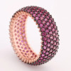 2.5ctw 8MM Five Row Paved Eternity Ring