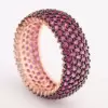 2.5ctw 8MM Five Row Paved Eternity Ring