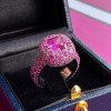 Fuchsia and Pink Sapphire Allover Paved Ring
