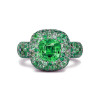 Fuchsia and Pink Sapphire Allover Paved Ring