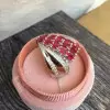 5ctw Oval Cut Ruby Bold Coctail Ring