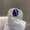 5ct Radiant Cut Sapphire Vintage Engagement Ring