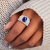 5ct Radiant Cut Sapphire Vintage Engagement Ring