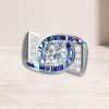 2ct Round Cut Art-Deco Engagement Ring