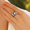 2ct Round Cut Art-Deco Engagement Ring