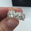 Marquise&Round Cut White Sapphire Flower Band
