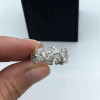 Marquise&Round Cut White Sapphire Flower Band