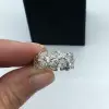 Marquise&Round Cut White Sapphire Flower Band