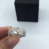 Marquise&Round Cut White Sapphire Flower Band