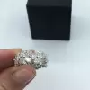 Marquise&Round Cut White Sapphire Flower Band