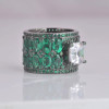 3ct Asscher Cut White Sapphire Cocktail Ring