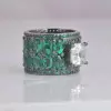 3ct Asscher Cut White Sapphire Cocktail Ring