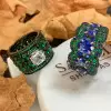 3ct Asscher Cut White Sapphire Cocktail Ring