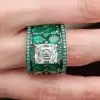 3ct Asscher Cut White Sapphire Cocktail Ring