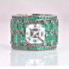 3ct Asscher Cut White Sapphire Cocktail Ring