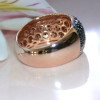 11MM Wide Paved White and Sapphire Band