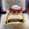 2ct Round Cut White Sapphire Vintage Engagement Ring