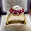 2ct Round Cut White Sapphire Vintage Engagement Ring