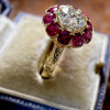 2ct Round Cut White Sapphire Vintage Engagement Ring