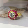 2ct Round Cut White Sapphire Vintage Engagement Ring