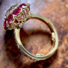 2ct Round Cut White Sapphire Vintage Engagement Ring