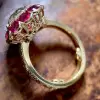 2ct Round Cut White Sapphire Vintage Engagement Ring
