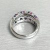 2.7ctw Ruby and Sapphire Paved Band