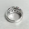 2.7ctw Ruby and Sapphire Paved Band