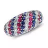 2.7ctw Ruby and Sapphire Paved Band