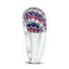 2.7ctw Ruby and Sapphire Paved Band
