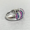 2.7ctw Ruby and Sapphire Paved Band
