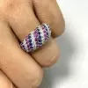 2.7ctw Ruby and Sapphire Paved Band